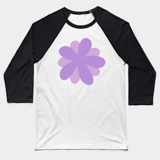 Cute Daisy Flower - digital lavender Baseball T-Shirt